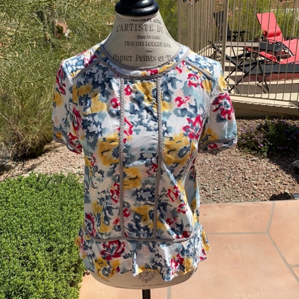 DE Collection Rayon Tunic Smock Short Sleeve S